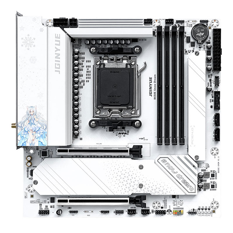 JGINYUE B650E Snow Dream AM5 M - Am5 Micro Atx Pcie 5.0 Motherboard 评论和价格